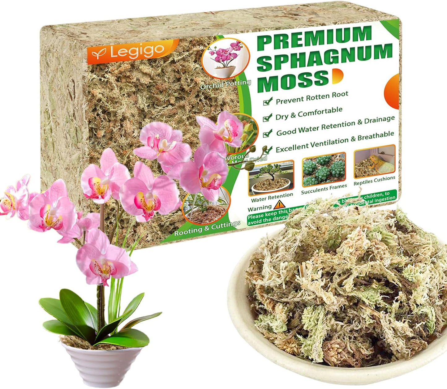 Premium Sphagnum Moss | 10 Sizes