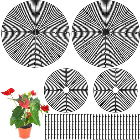 Planter Pot Grid Soil Protector Cover 4 Pack | 2 Styles