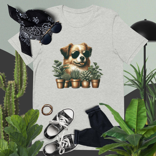 Plants + Paws = Life! T-Shirt | Dog Design 1 | 13 Colors