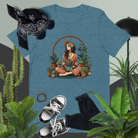 Plants + Boho = Vibe! T-Shirt | Boho Design 8 | 13 Colors
